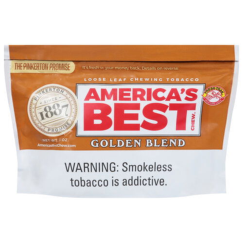 America's Best Chew Chewing Tobacco, Loose Leaf, Golden Blend