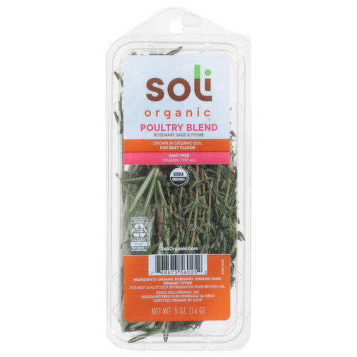 Soli Organic Poultry Blend, Rosemary, Sage & Thyme