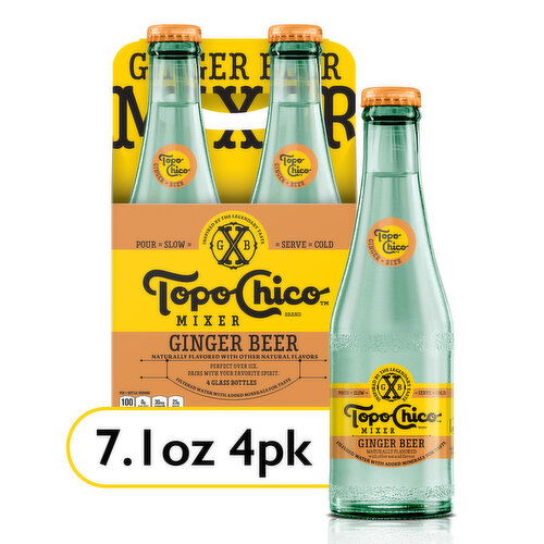 Topo Chico  Mixer Ginger Beer Glass Bottle