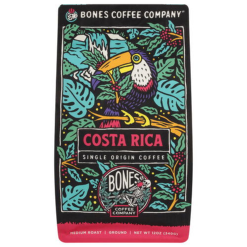 Bones Coffee Company Coffee, Ground, Medium Roast, Costa Rica