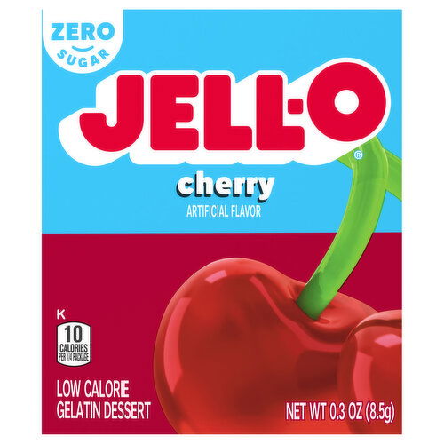 Jell-O Gelatin Dessert, Low Calorie, Zero Sugar, Cherry