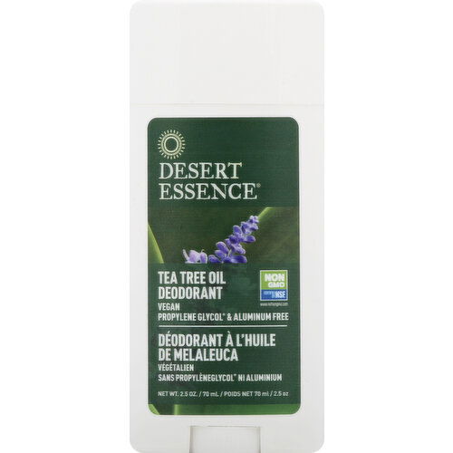 Desert Essence Deodorant, Tea Tree Oil