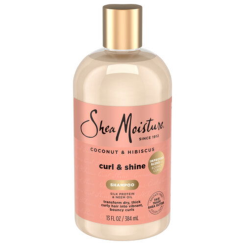 Shea Moisture Curl & Shine Coconut & Hibiscus Shampoo - 13 Fluid Ounce
