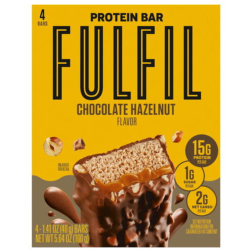 Fulfil Protein Bars, Chocolate Hazelnut Flavor