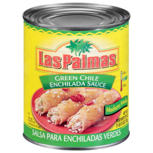 Las Palmas Medium Green Chile Enchilada Sauce - 28 Ounce