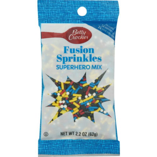 Betty Crocker Fusion Sprinkles, Superhero Mix - 2.2 Ounce