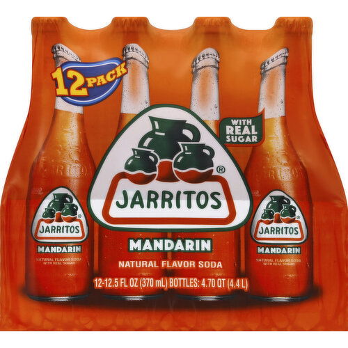 Jarritos Soda, Mandarin, 12 Pack