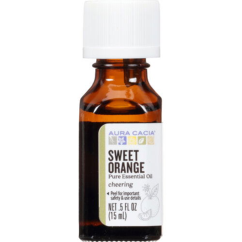 Aura Cacia Pure Essential Oil, Sweet Orange, Cheering