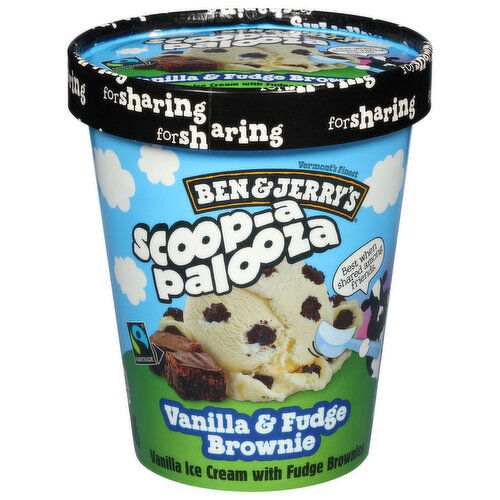 Ben & Jerry's Vanilla & Fudge Brownie Ice Cream - 28 Fluid Ounce