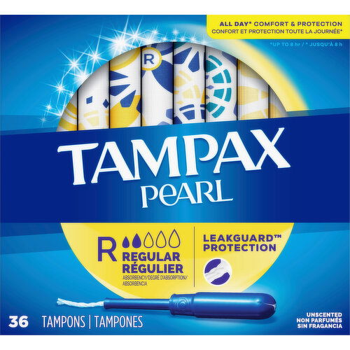 Tampax Tampons, Regular, Unscented