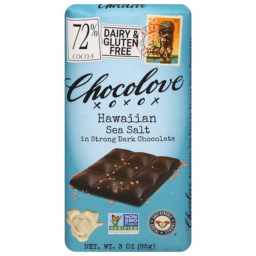 Chocolove Dark Chocolate, Hawaiian Sea Salt, 72% Cocoa