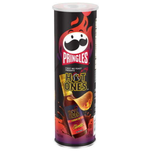 Pringles Potato Crisps, Barbacoa, Hot - 5.5 Ounce