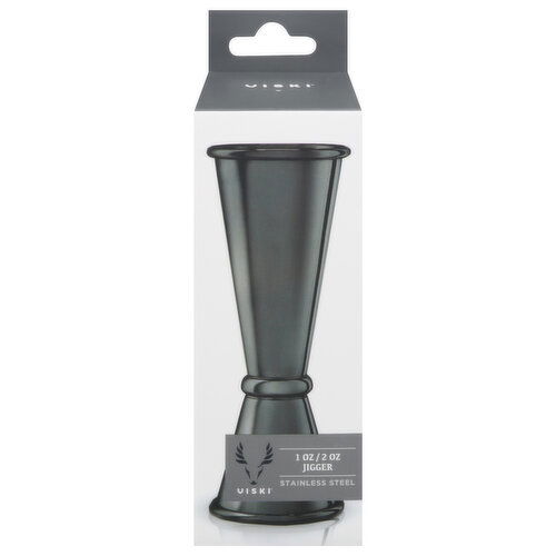 Viski Jigger, Stainless Steel, Gunmetal Black - 1 Each