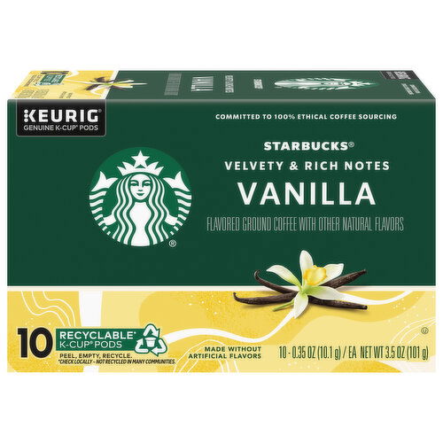 Starbucks Coffee, Ground, Vanilla, K-Cup Pods