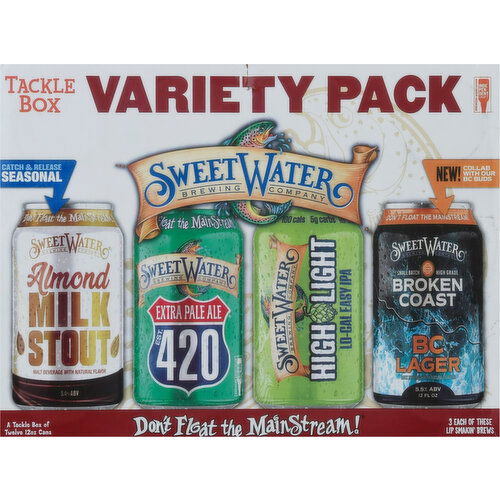 Sweet Water Brewing Company Beer, Tackle Box, Variety Pack