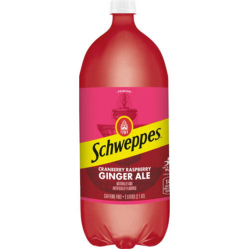 Schweppes Ginger Ale, Caffeine Free, Cranberry Raspberry