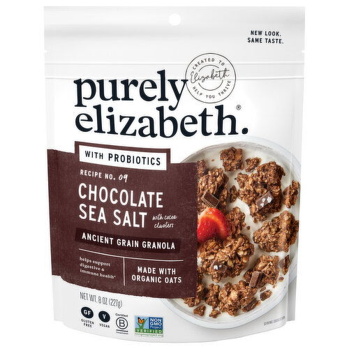 Purely Elizabeth Ancient Grain Granola, with Probiotics, Chocolate Sea Salt