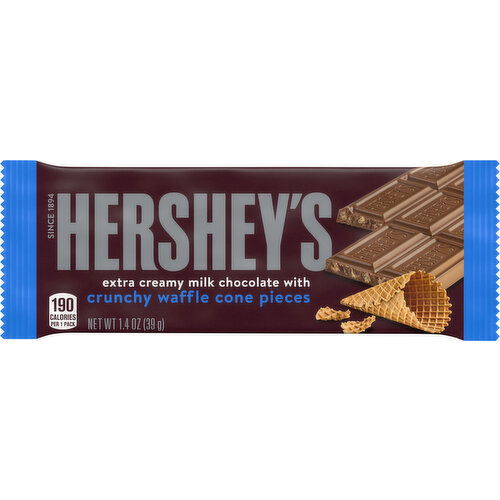 Hershey's Milk Chocolate, with Crunchy Waffle Cone Pieces, Extra Creamy