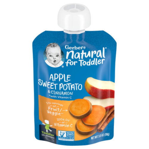 Gerber Apple Sweet Potato & Cinnamon, Toddler (12 Months)