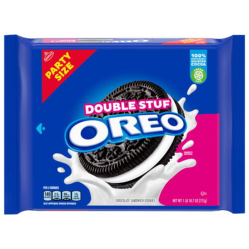 OREO Double Stuf Chocolate Sandwich Cookies, Party Size