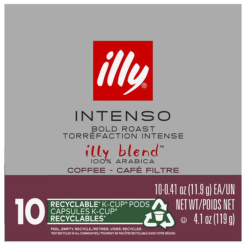 Illy Coffee, 100% Arabica, Bold Roast, Intenso, K-Cup Pods