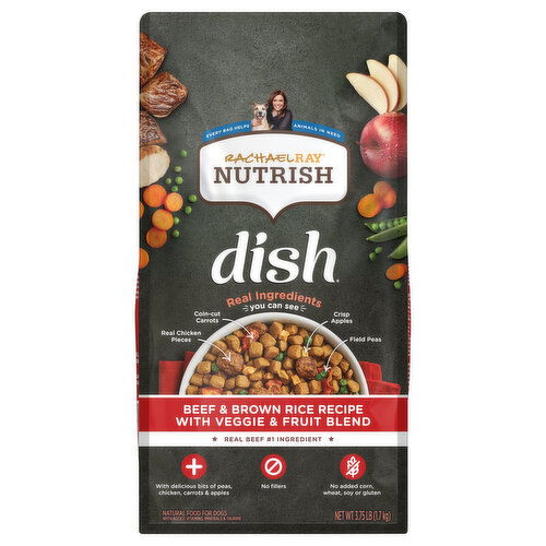 Rachael Ray Nutrish Food for Dogs Natural Beef Brown Rice Recipe Brookshire s