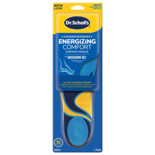 Dr. Scholl s Everyday Insoles with Massaging Gel Energizing Comfort Men s Shoe Sizes 8 14 Super 1 Foods