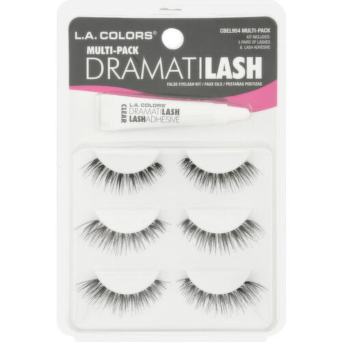 LA Colors False Eyelash Kit, Dramatilash, Multi-Pack - 1 Each