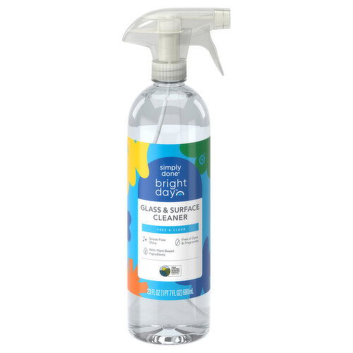 Simply Done Glass & Surface Cleaner, Free & Clear