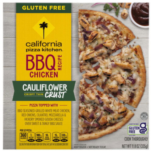 California Pizza Kitchen Cauliflower Crust Gluten Free BBQ Chicken Recipe Pizza - 11.8 Ounce