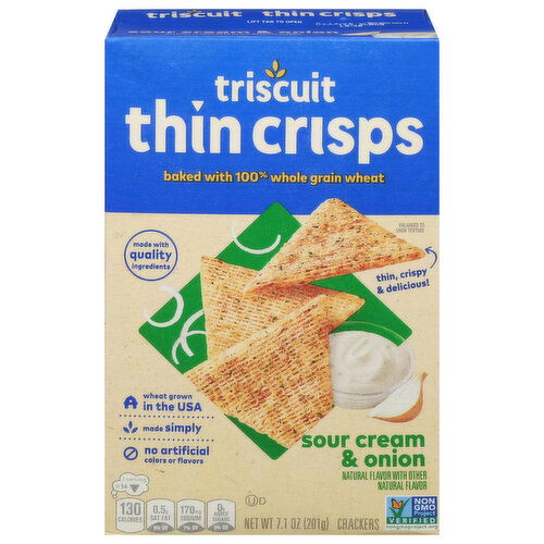 Triscuit Crackers, Sour Cream & Onion, Thin Crisps