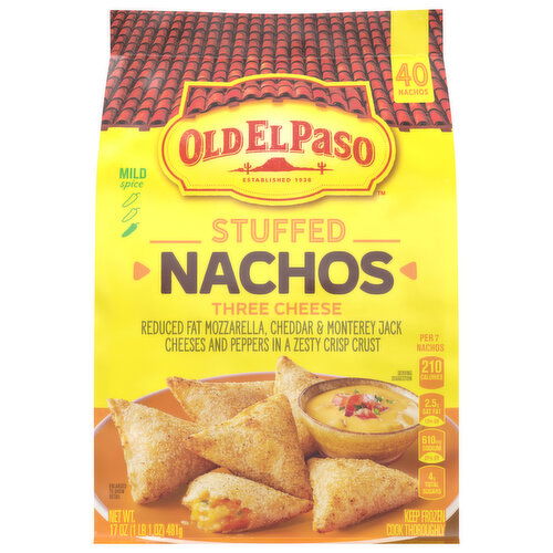 Old El Paso Stuffed Mild Three Cheese Nachos - 40 Each