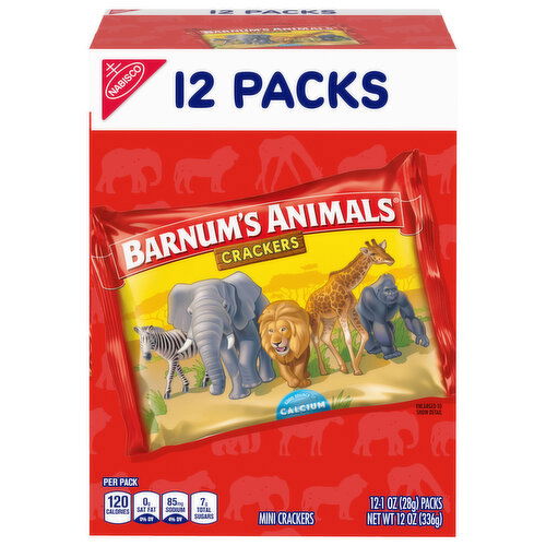 BARNUMS Barnum's Original Animal Crackers, 12 - 1 oz Snack Packs