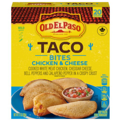 Old El Paso Taco Bites, Chicken & Cheese, Mild