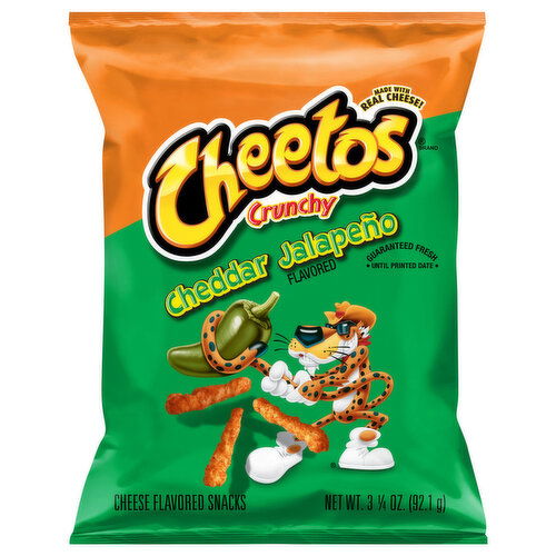 Cheetos Cheese Flavored Snacks, Cheddar Jalapeno, Crunchy