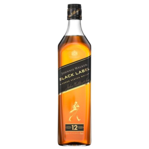 Johnnie Walker Aged 12 Years Black Label Blended Scotch Whisky, 750 ml    