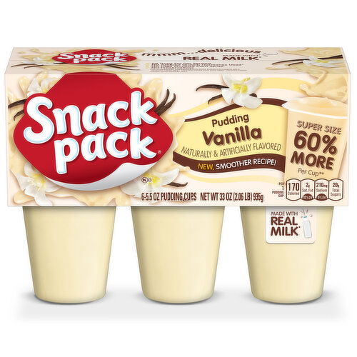 Snack Pack Vanilla Flavored Pudding - 5.5 Ounce