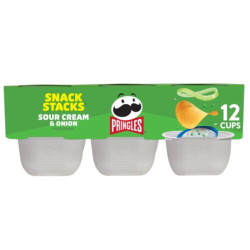 Pringles Potato Crisps Chips, Sour Cream and Onion, Snack Stacks - 8.8 Ounce