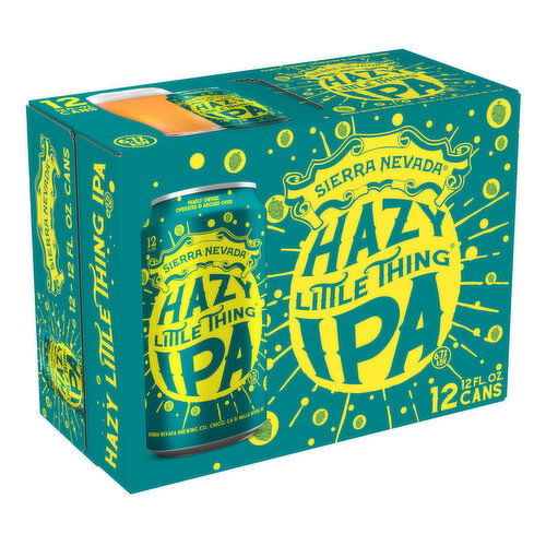 Sierra Nevada Beer, Hazy Little Thing IPA Craft Beer 12 Pack (12oz Cans)