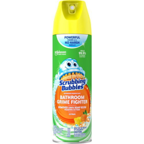 Scrubbing Bubbles Bathroom Grime Fighter, Disinfectant, Citrus