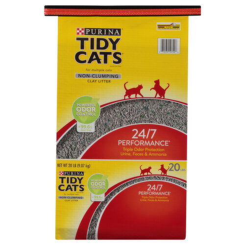 Tidy Cats Clay Litter, Non-Clumping, 24/7 Performance