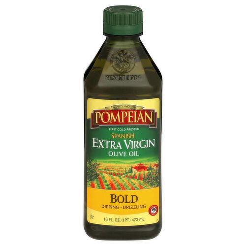 Pompeian Olive Oil, Extra Virgin, Spanish, Bold