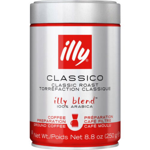 Illy Coffee, 100% Arabica, Ground, Classic Roast, Classico