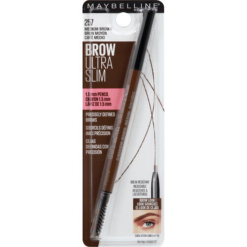 maybelline Defining Pencil, Brow Ultra Slim, Medium Brown 257