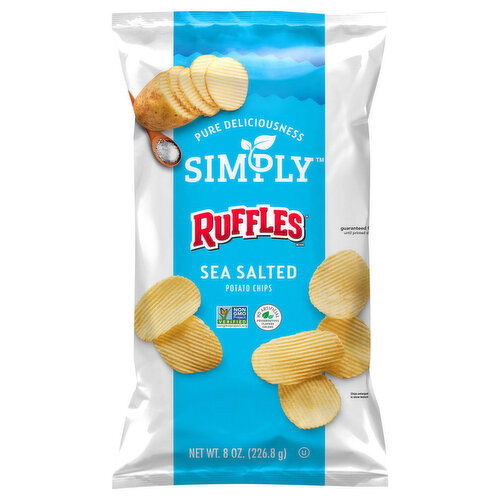 Ruffles Potato Chips, Sea Salted