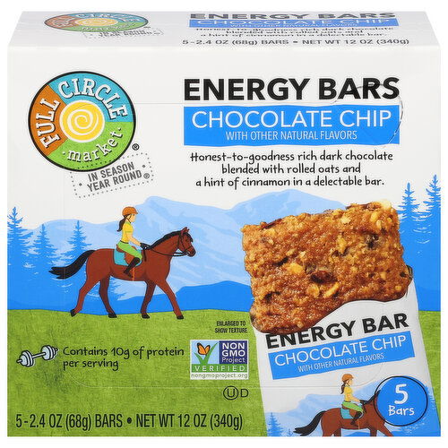 Full Circle Market Energy Bars, Chocolate Chip