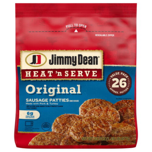 Jimmy Dean Sausage Patties, Original, Value Pack