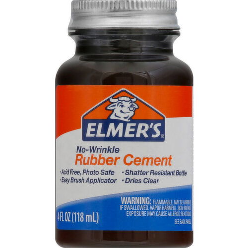 Elmers Rubber Cement, No-Wrinkle