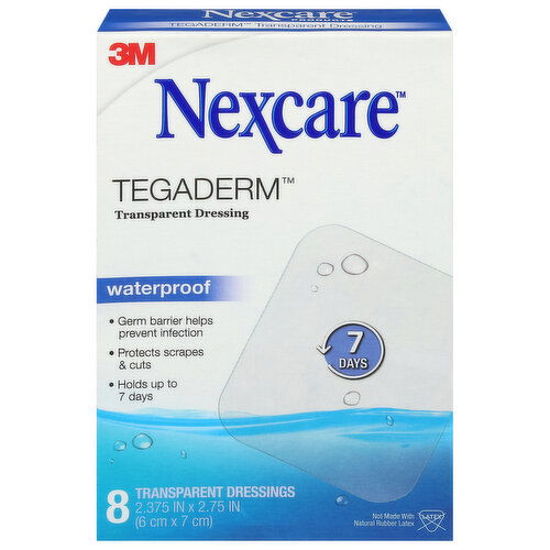 Nexcare Dressing, Transparent, Waterproof