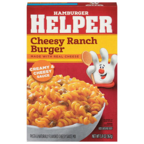 Hamburger Helper Cheesy Ranch Burger, Creamy & Cheesy Sauce